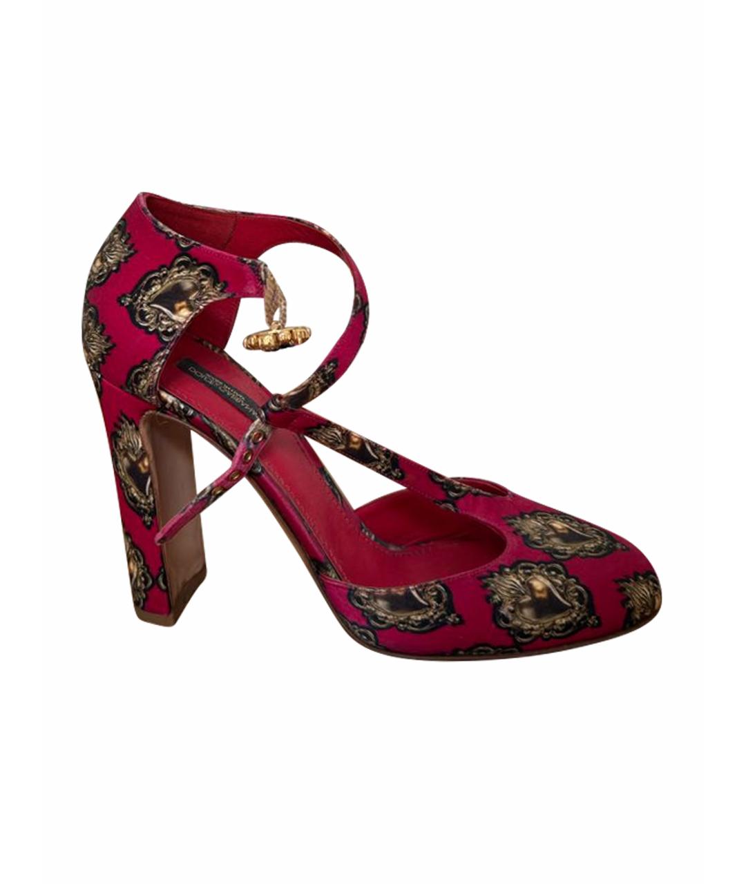 DOLCE&GABBANA Красные текстильные туфли, фото 1