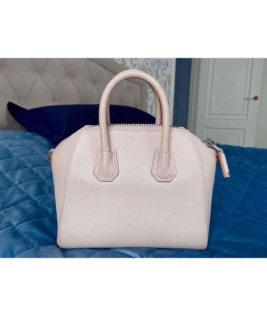 GIVENCHY Розовая кожаная сумка с короткими ручками, фото 2