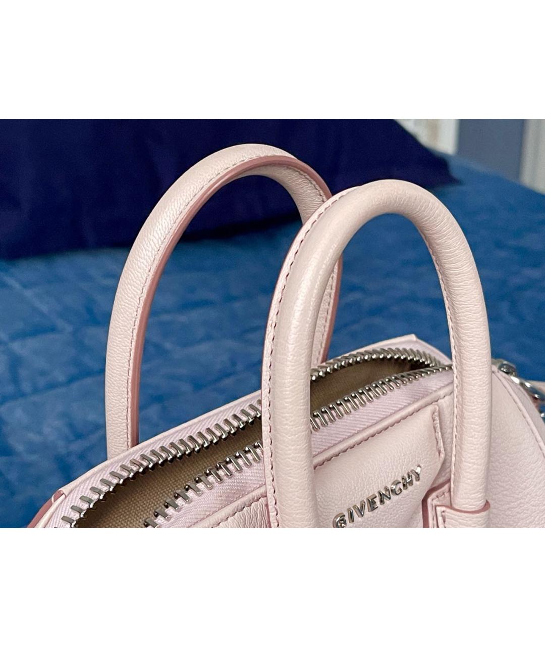GIVENCHY Розовая кожаная сумка с короткими ручками, фото 4