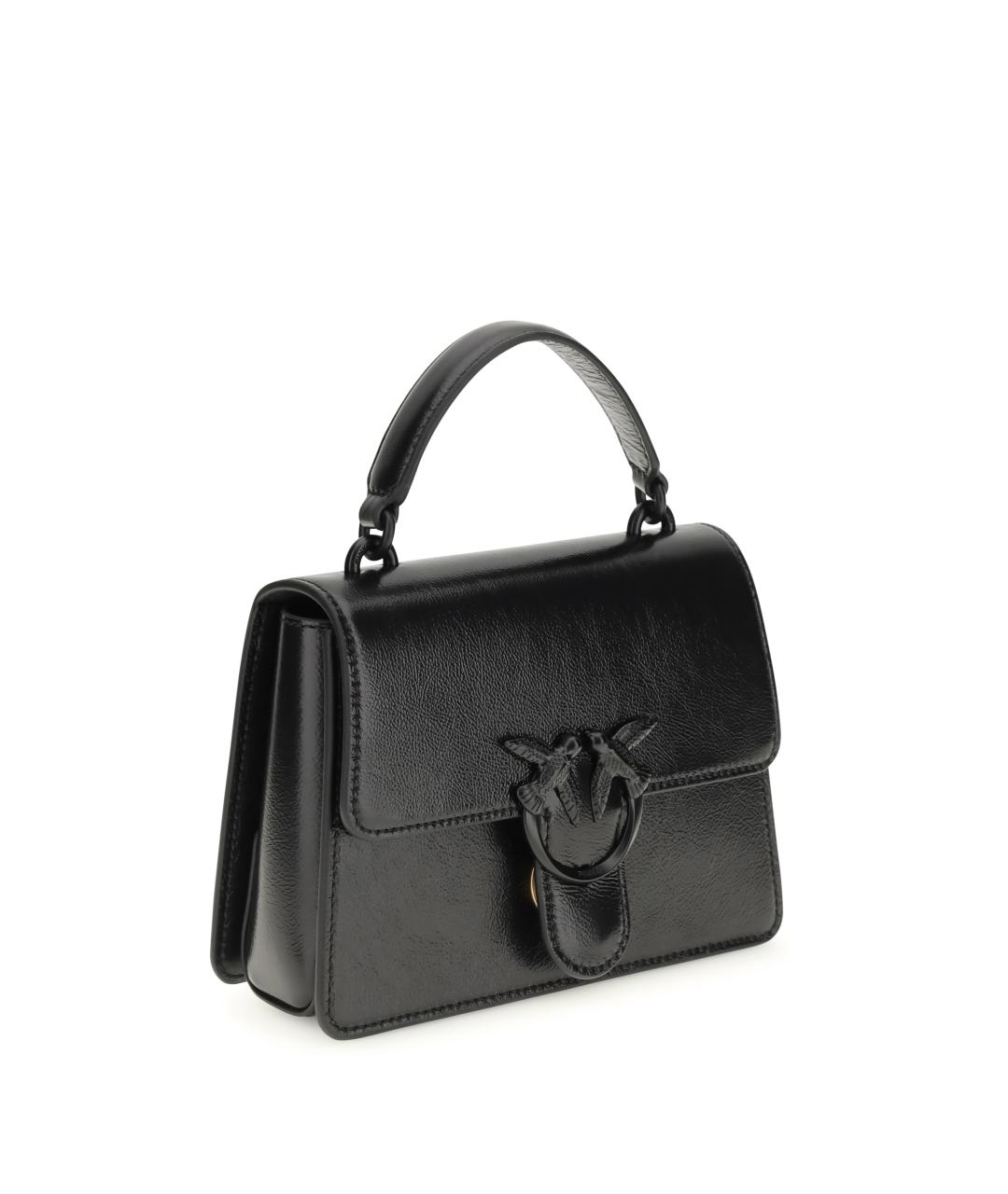 PINKO Черная кожаная сумка тоут, фото 2