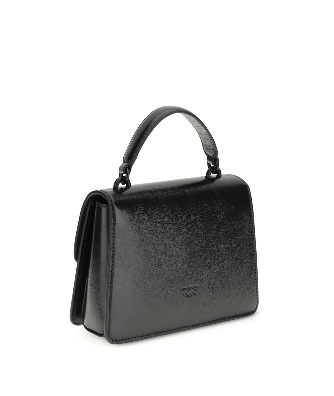 PINKO Черная кожаная сумка тоут, фото 3