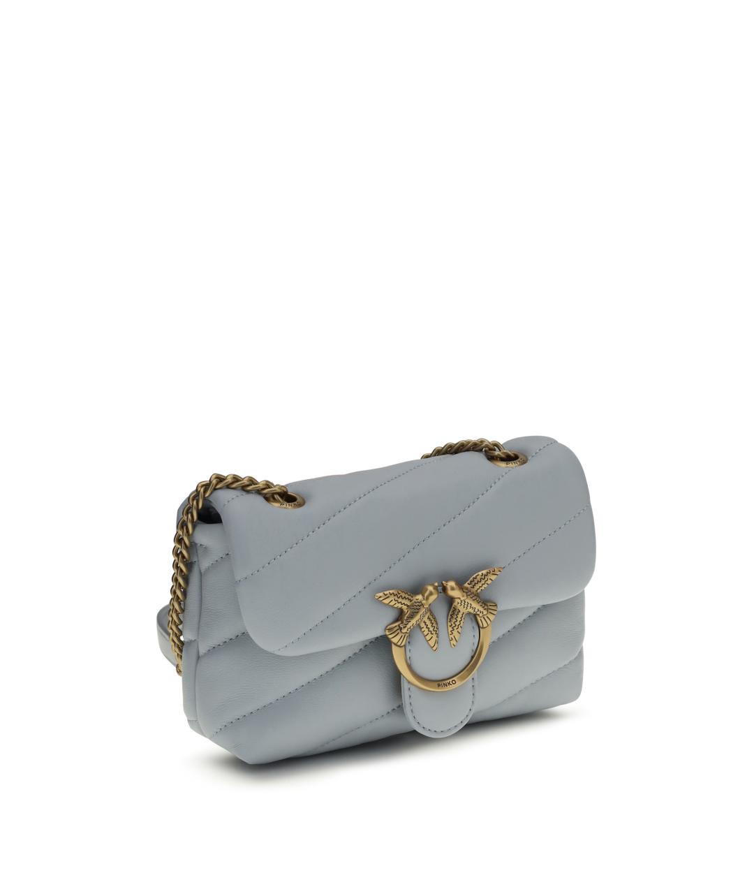 PINKO Голубая кожаная сумка через плечо, фото 2