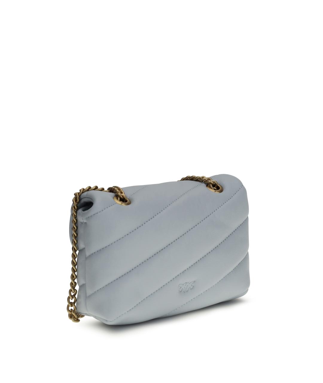 PINKO Голубая кожаная сумка через плечо, фото 3