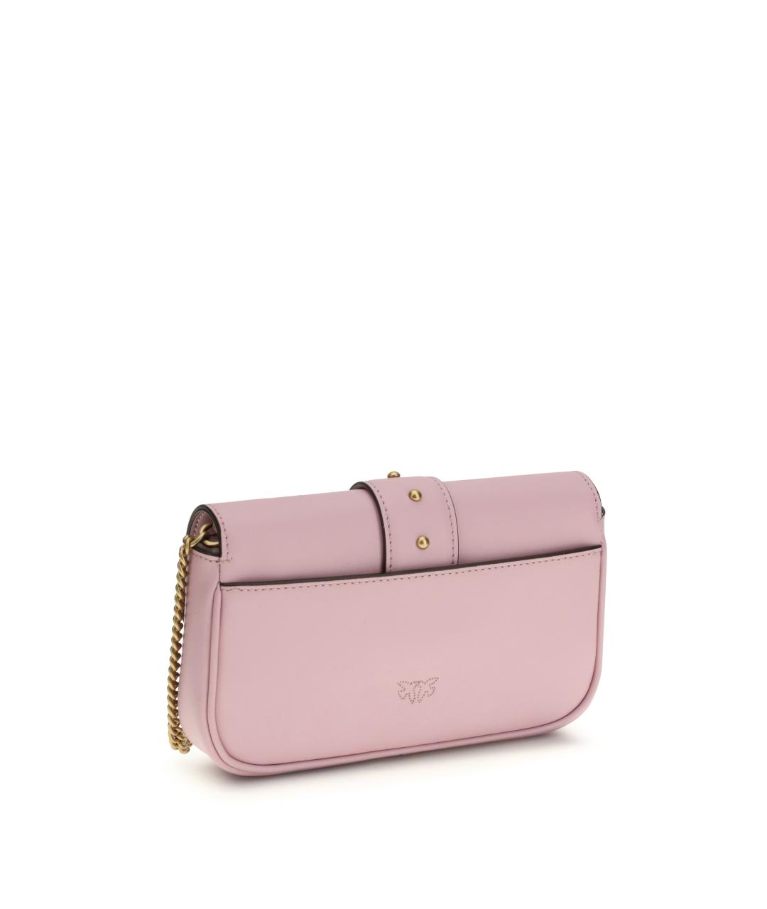 PINKO Розовая кожаная сумка через плечо, фото 3
