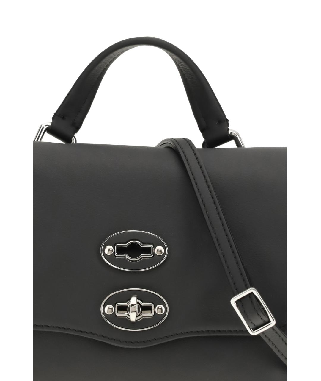 ZANELLATO Черная кожаная сумка через плечо, фото 4