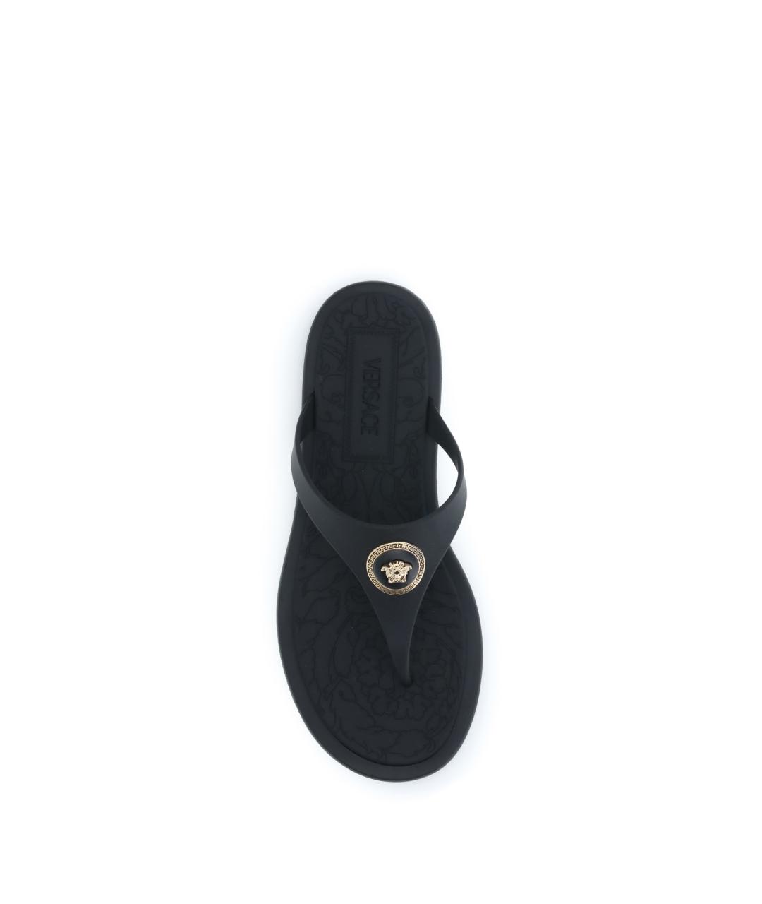 VERSACE Черные шлепанцы, фото 4