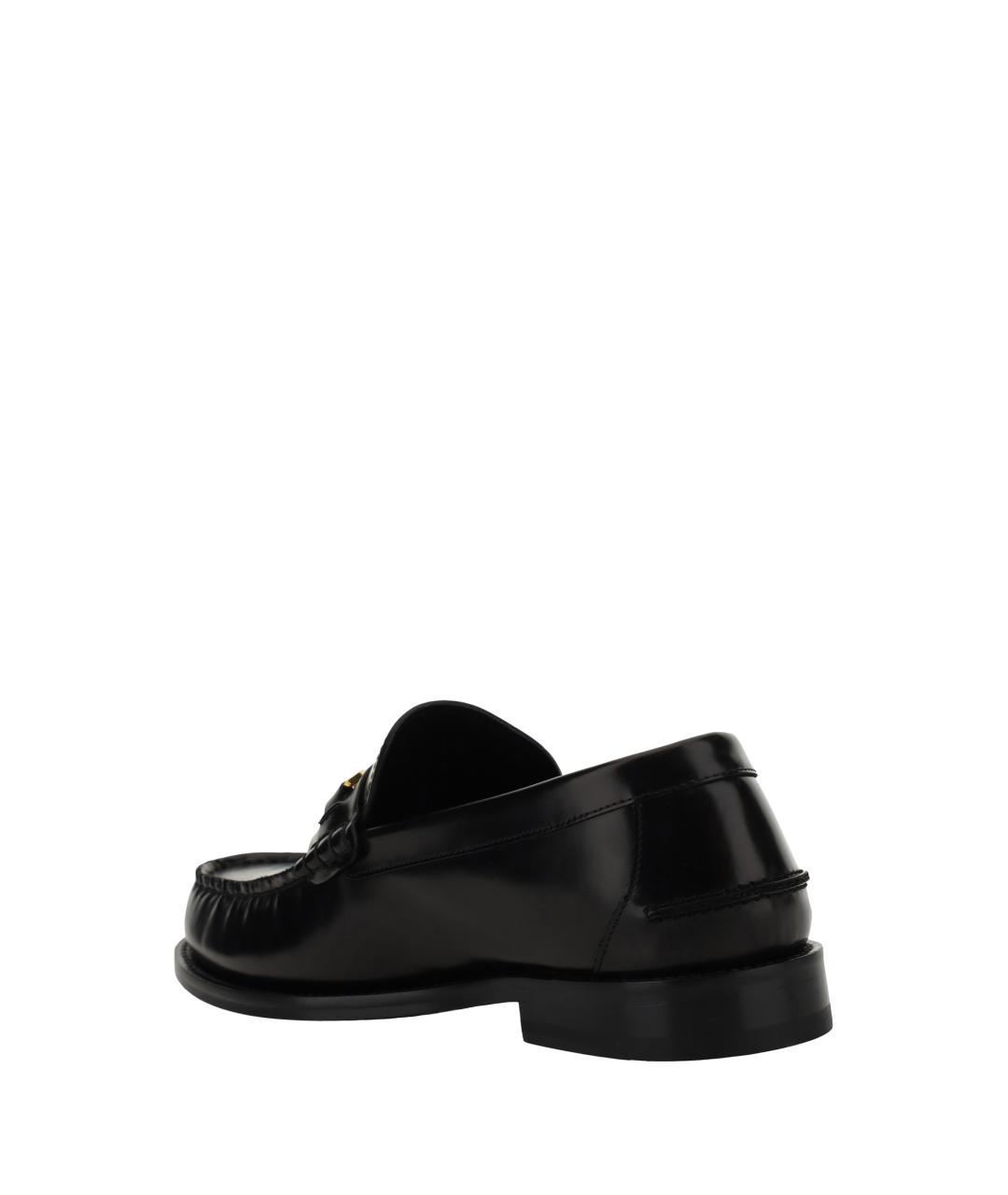 VERSACE Черные кожаные лоферы, фото 3