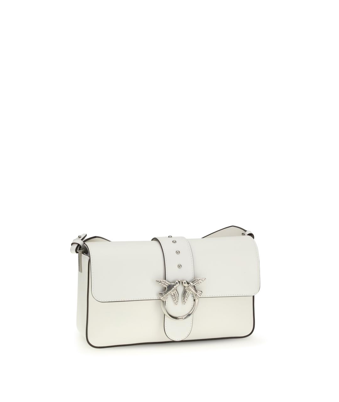 PINKO Белая кожаная сумка через плечо, фото 2