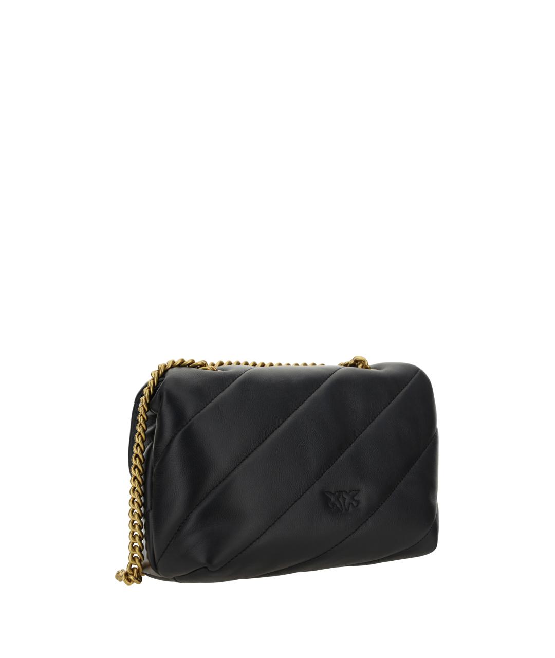 PINKO Черная кожаная сумка через плечо, фото 3