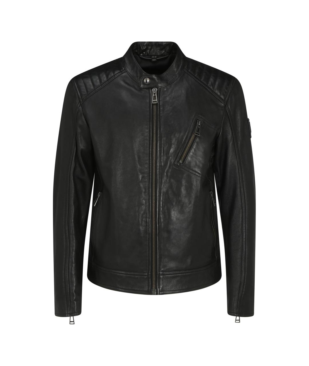 BELSTAFF Черная кожаная куртка, фото 1