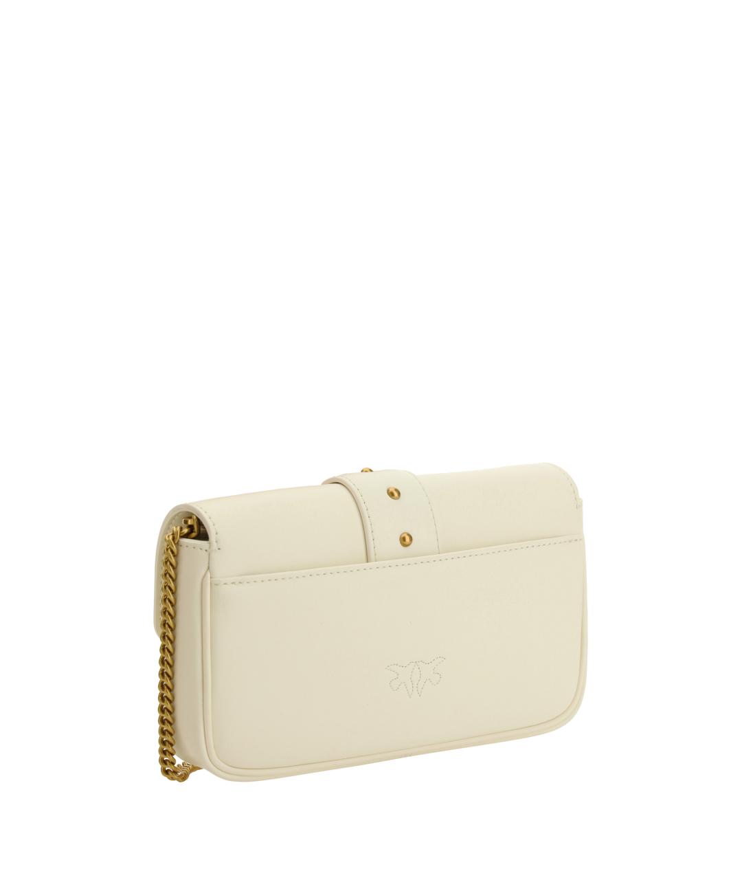 PINKO Белая кожаная сумка через плечо, фото 3