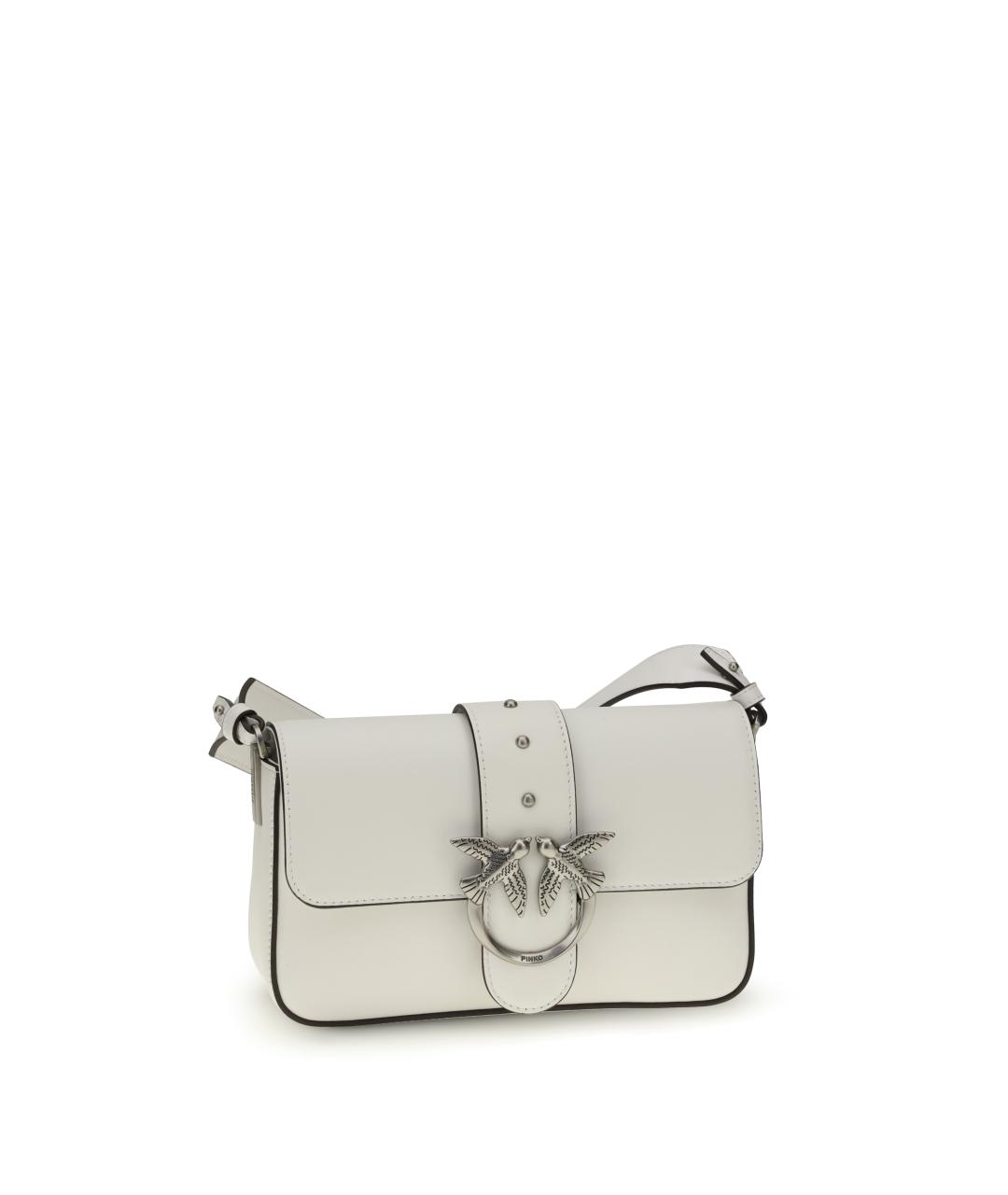 PINKO Белая кожаная сумка через плечо, фото 2