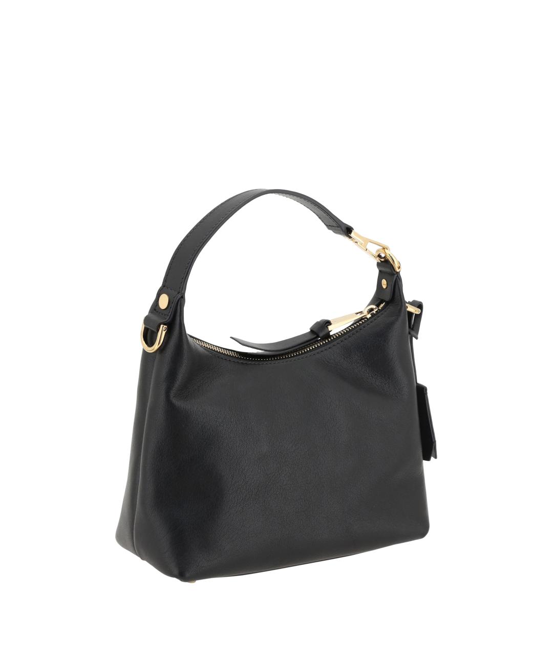 VERSACE Черная кожаная сумка через плечо, фото 3