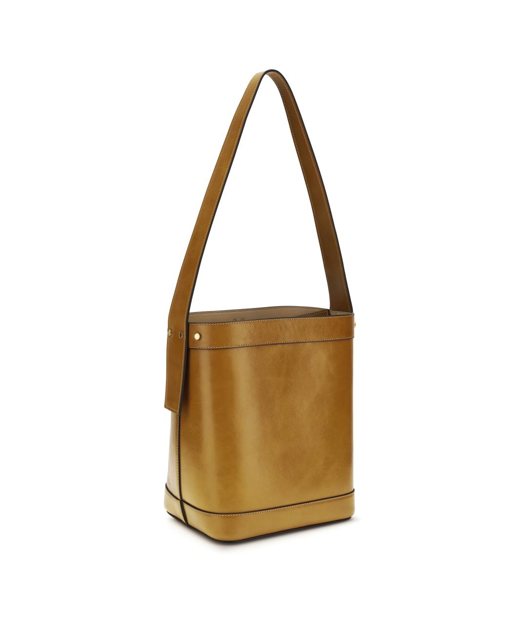 VERSACE Горчичная кожаная сумка тоут, фото 3