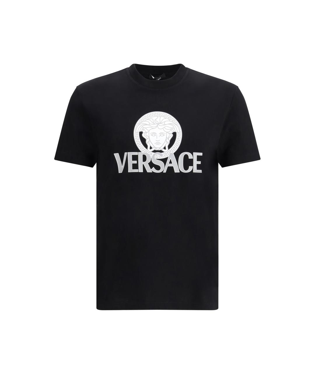 VERSACE Черная хлопковая футболка, фото 1