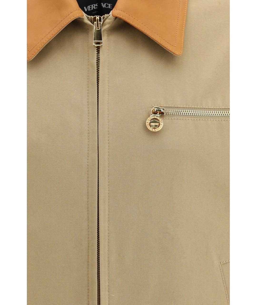 VERSACE Бежевая хлопковая куртка, фото 3