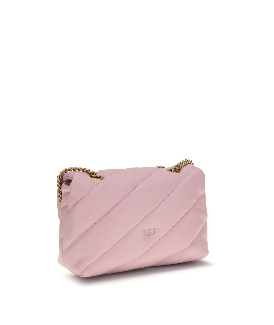 PINKO Розовая кожаная сумка через плечо, фото 3