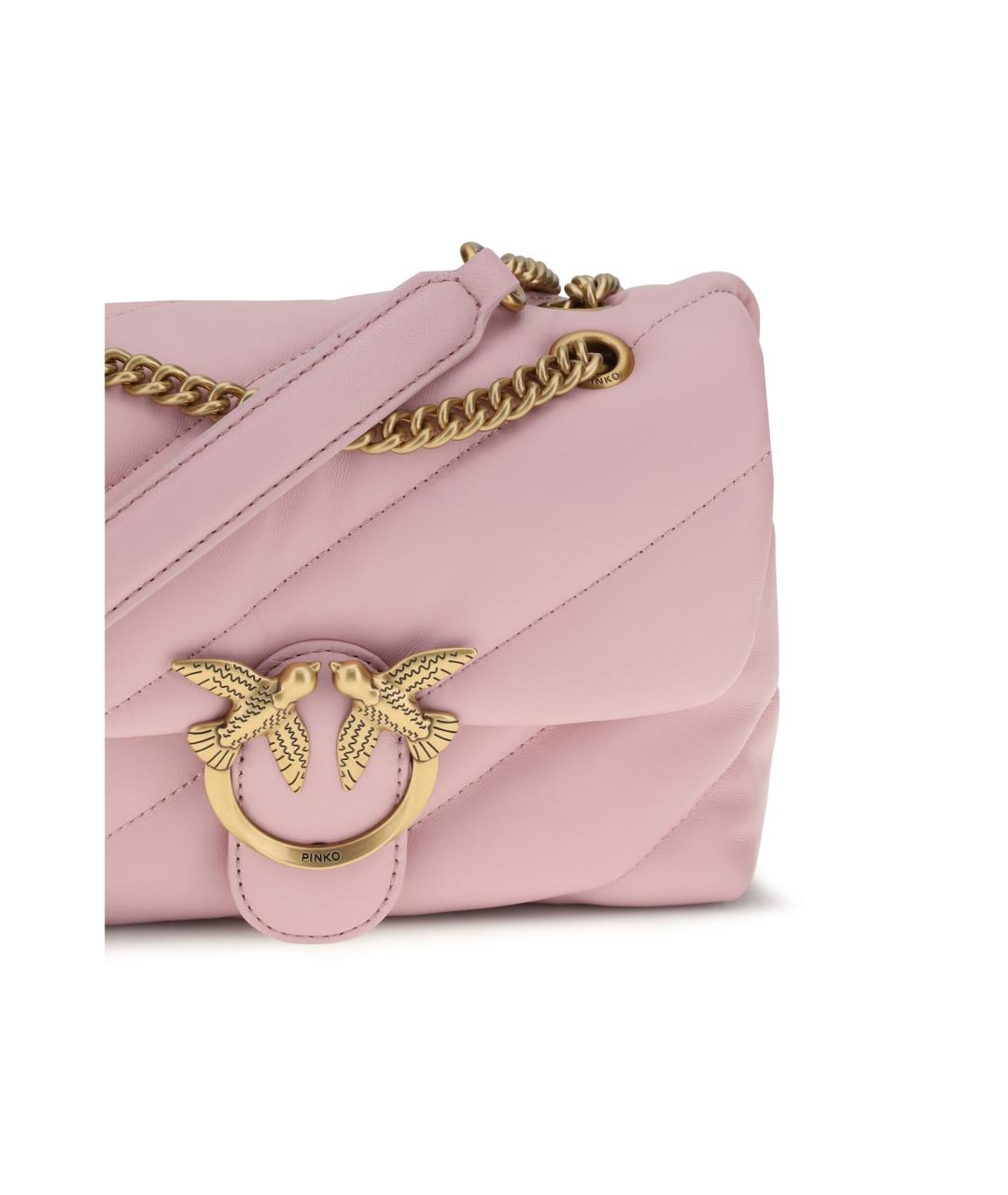 PINKO Розовая кожаная сумка через плечо, фото 4