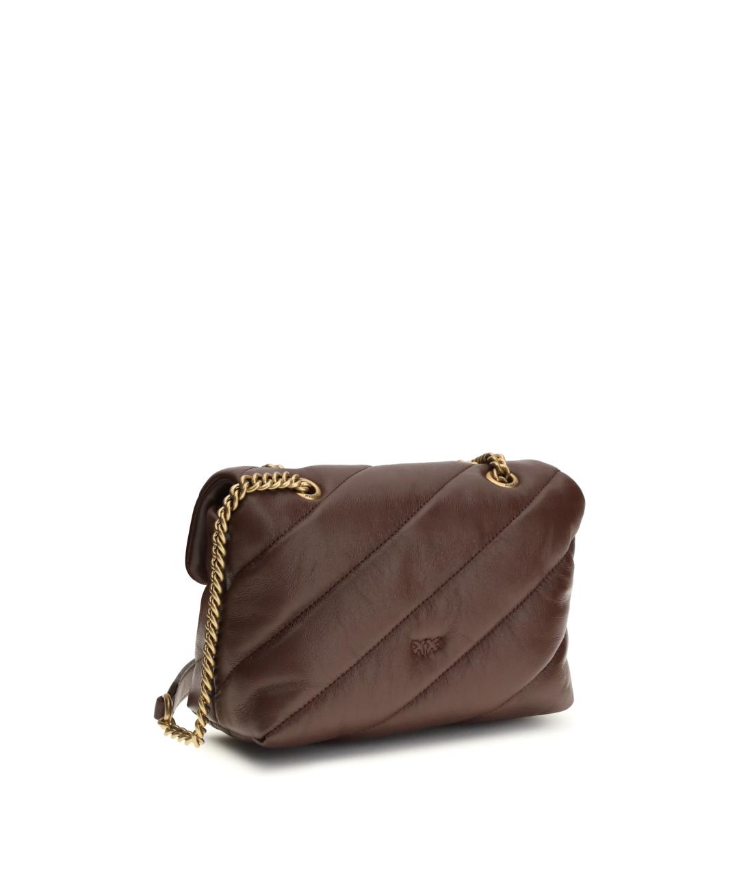 PINKO Бордовая кожаная сумка через плечо, фото 3