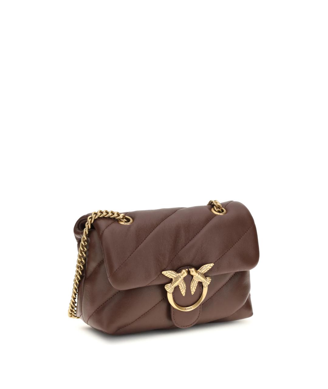 PINKO Бордовая кожаная сумка через плечо, фото 2