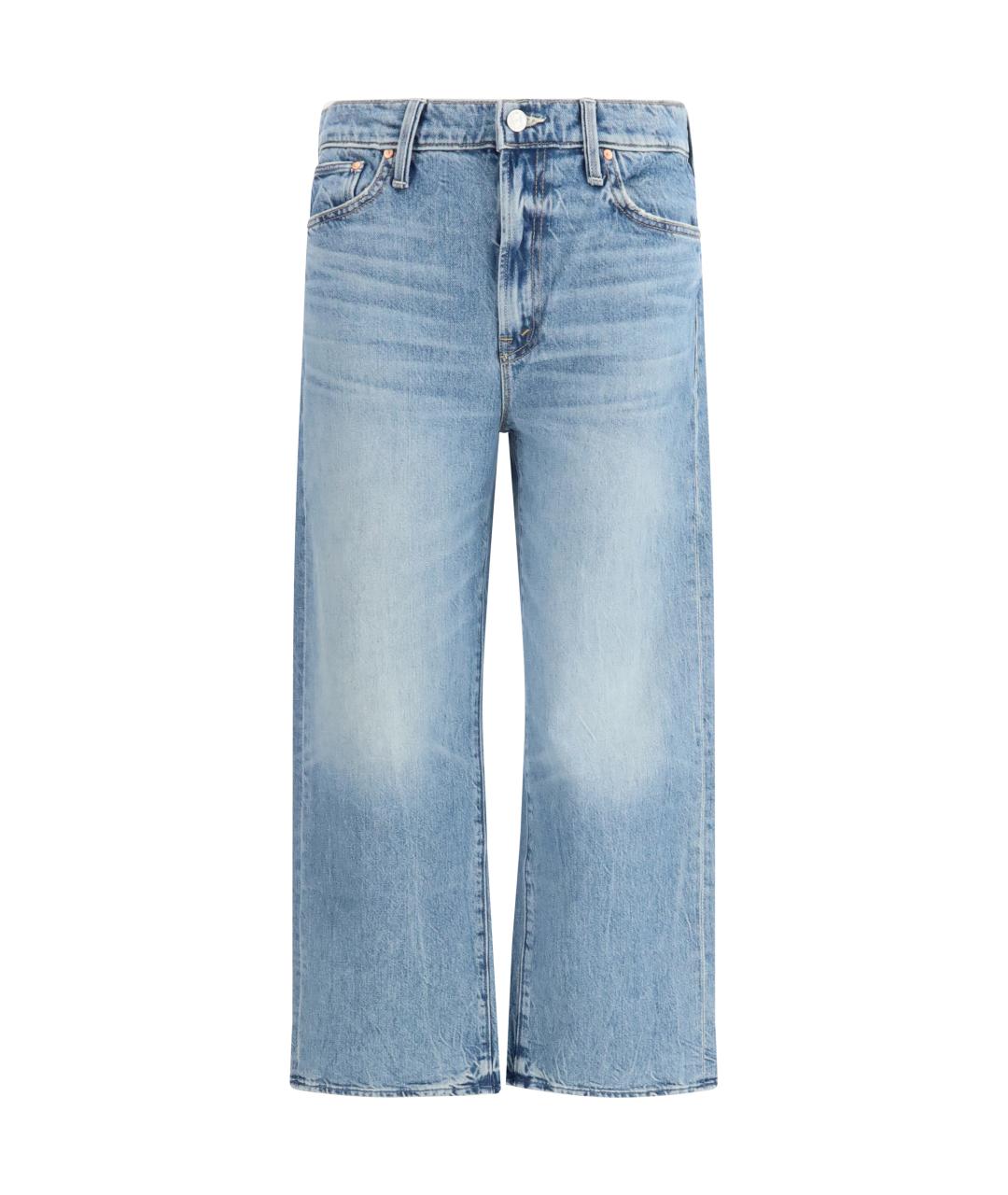 MOTHER Голубые хлопковые прямые джинсы, фото 1
