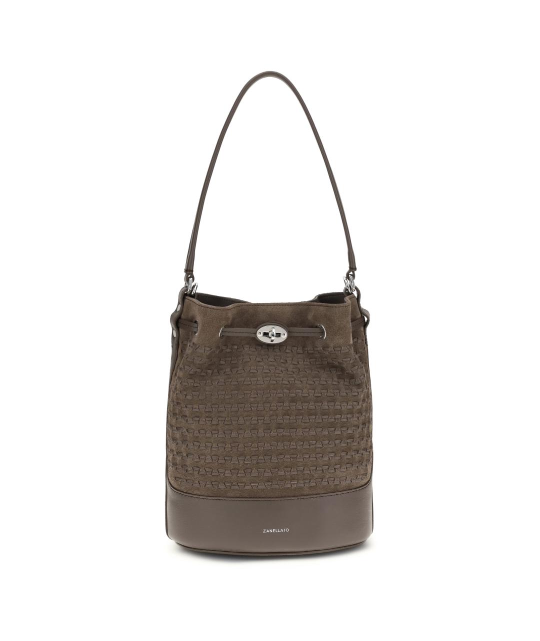 ZANELLATO Коричневая кожаная сумка тоут, фото 1