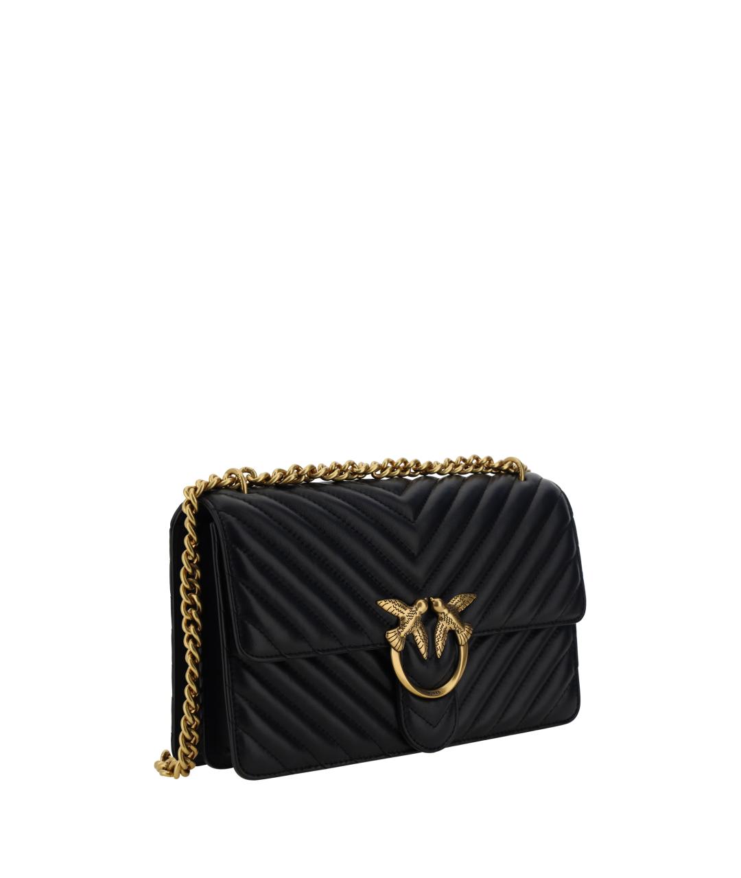 PINKO Черная кожаная сумка через плечо, фото 2