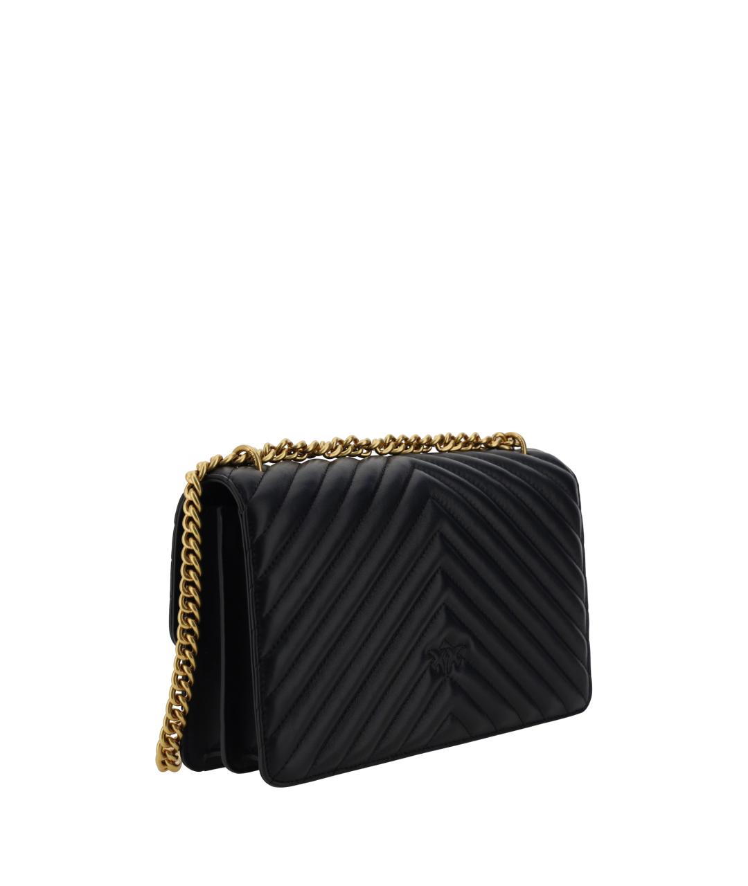 PINKO Черная кожаная сумка через плечо, фото 3