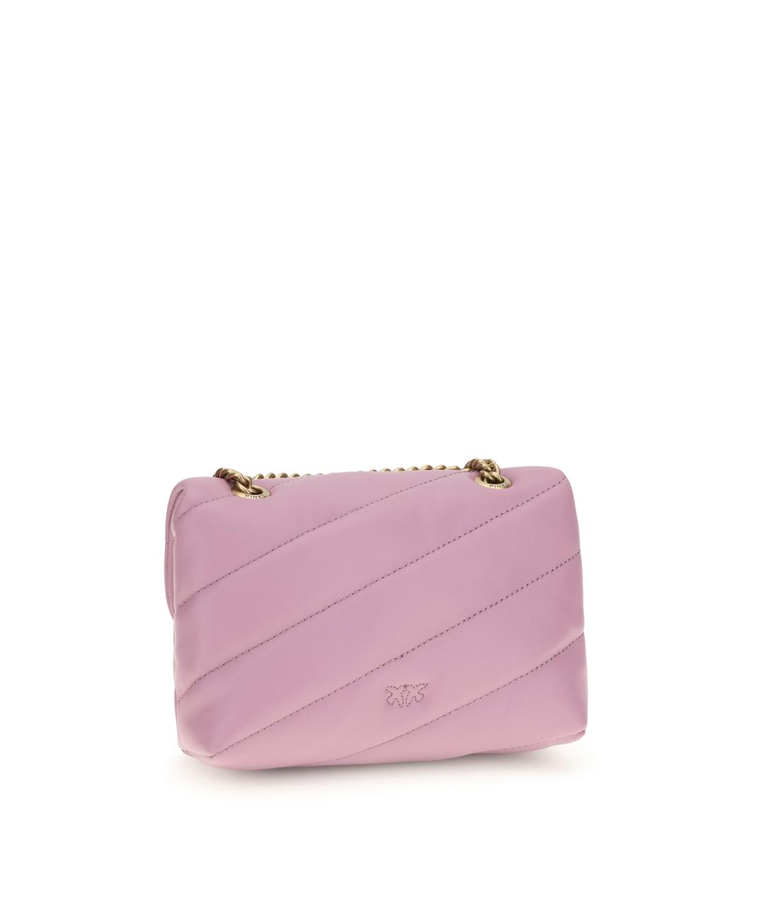 PINKO Розовая кожаная сумка через плечо, фото 3