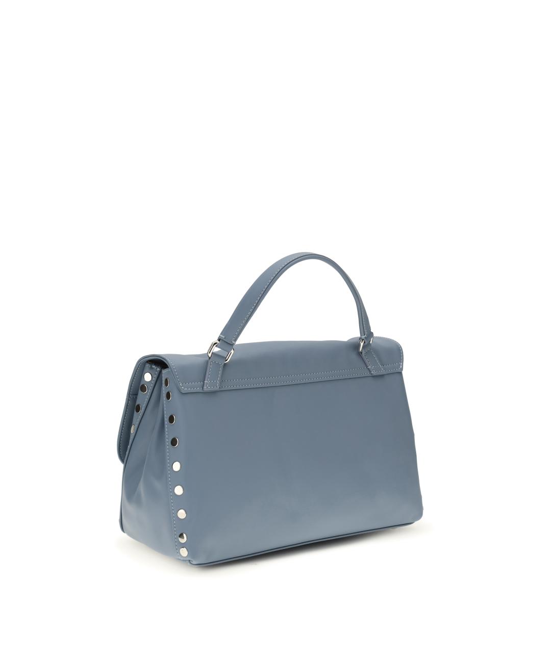 ZANELLATO Голубая кожаная сумка через плечо, фото 3