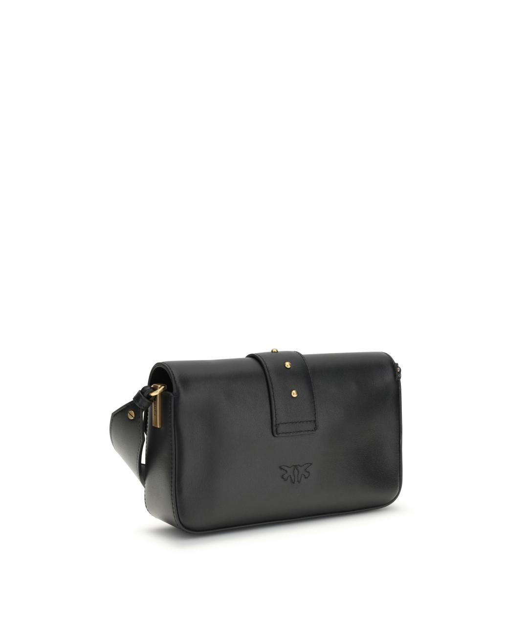 PINKO Черная кожаная сумка через плечо, фото 3