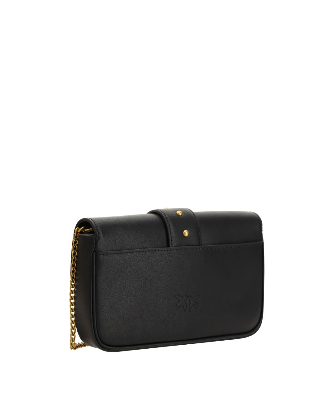 PINKO Черная кожаная сумка через плечо, фото 3