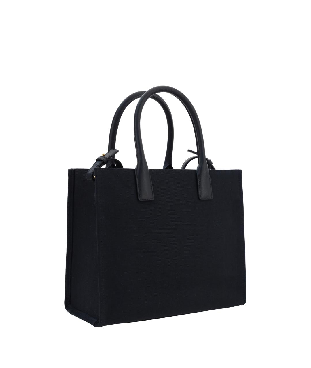 VERSACE Черная хлопковая сумка тоут, фото 3