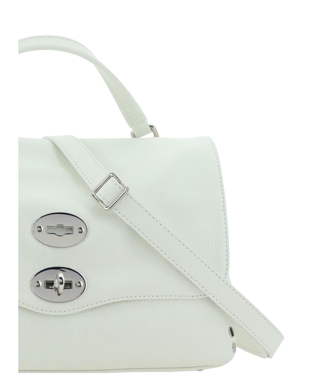 ZANELLATO Голубая кожаная сумка с короткими ручками, фото 4