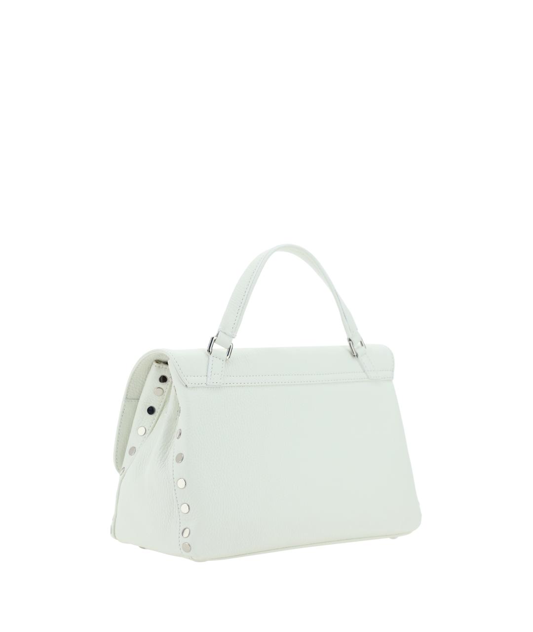 ZANELLATO Голубая кожаная сумка с короткими ручками, фото 3