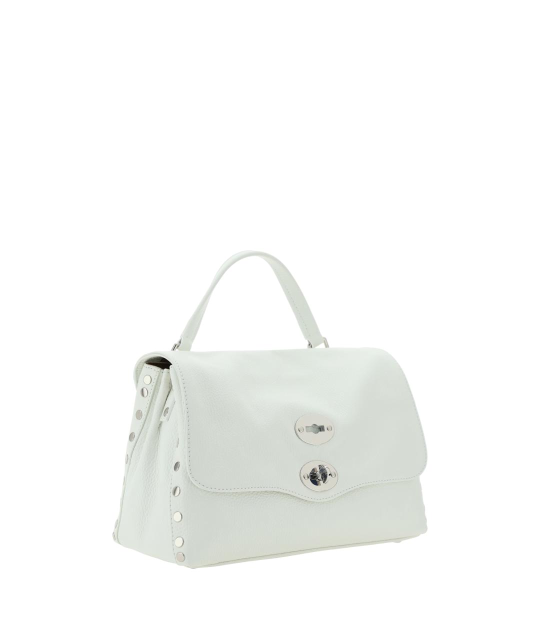 ZANELLATO Голубая кожаная сумка с короткими ручками, фото 2