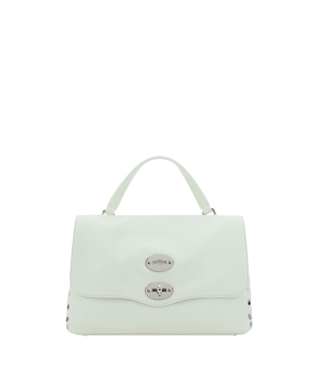 ZANELLATO Голубая кожаная сумка с короткими ручками, фото 1