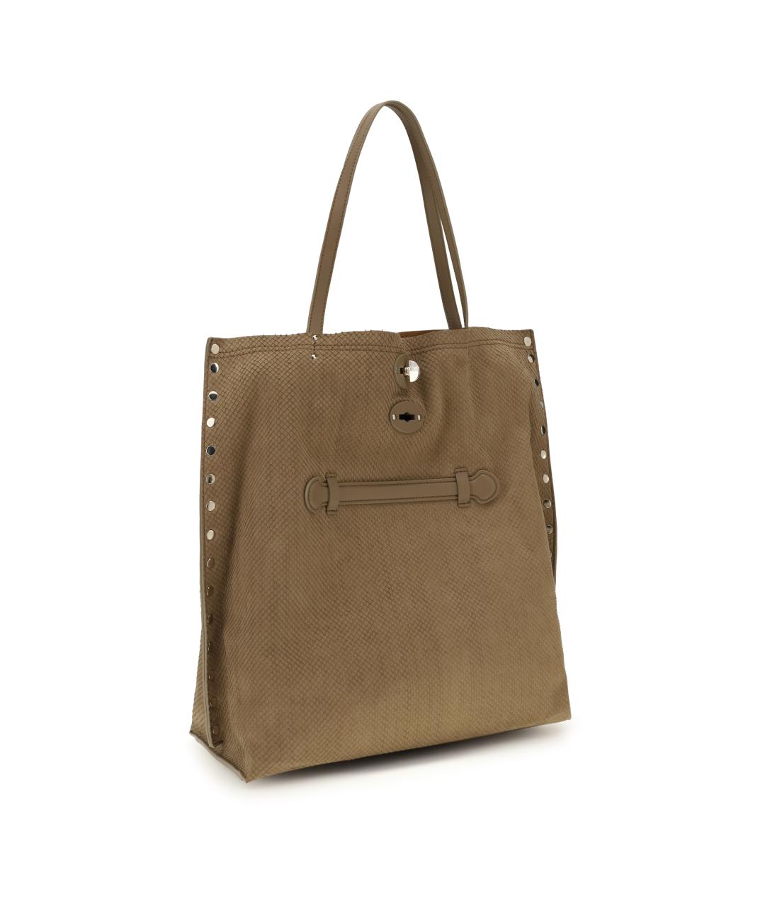 ZANELLATO Бежевая замшевая сумка тоут, фото 2