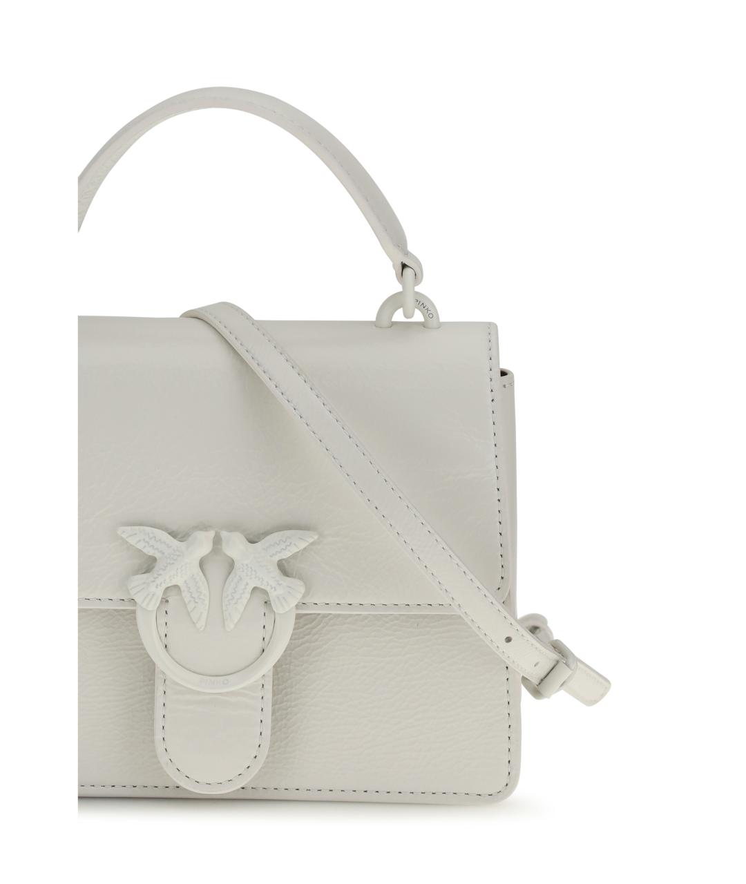 PINKO Белая кожаная сумка тоут, фото 4