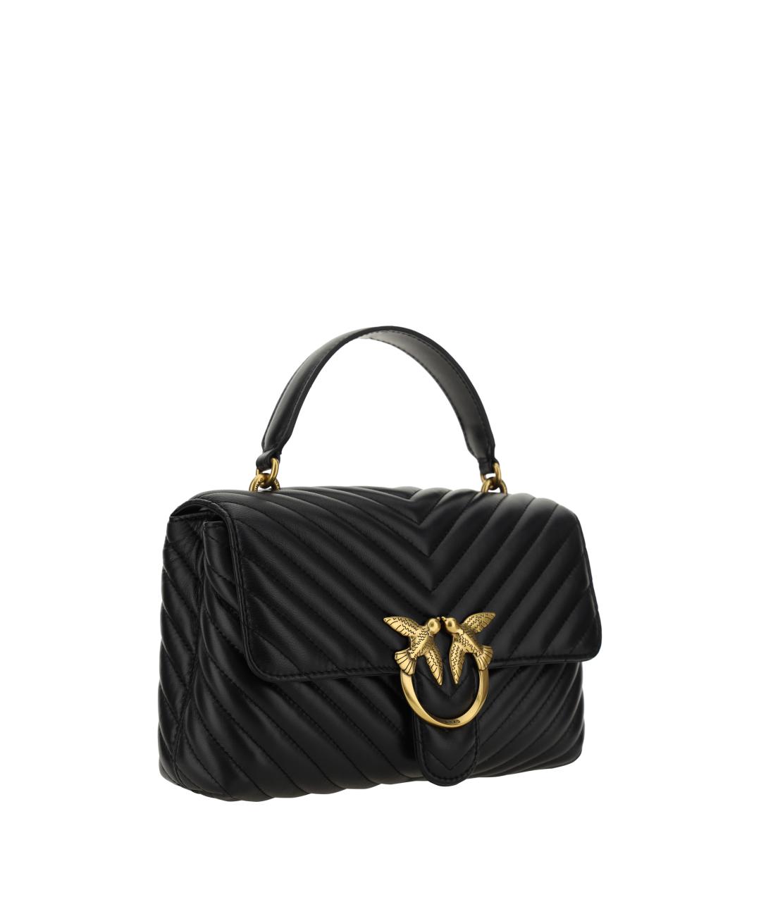 PINKO Черная кожаная сумка через плечо, фото 2