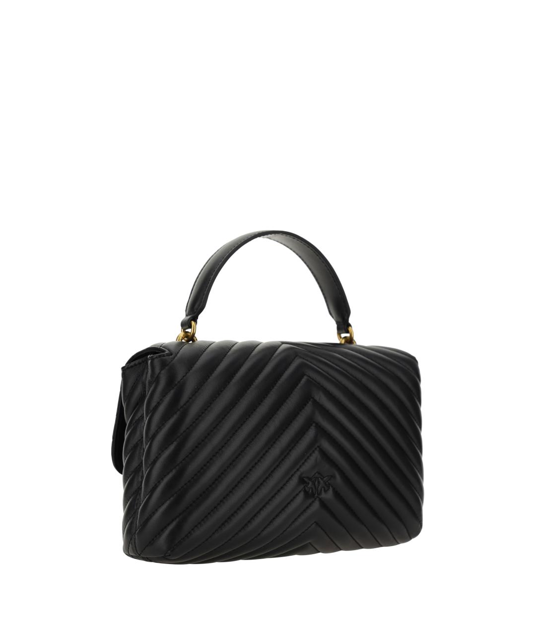 PINKO Черная кожаная сумка через плечо, фото 3