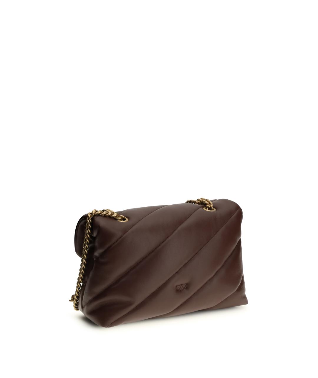 PINKO Бордовая кожаная сумка через плечо, фото 3