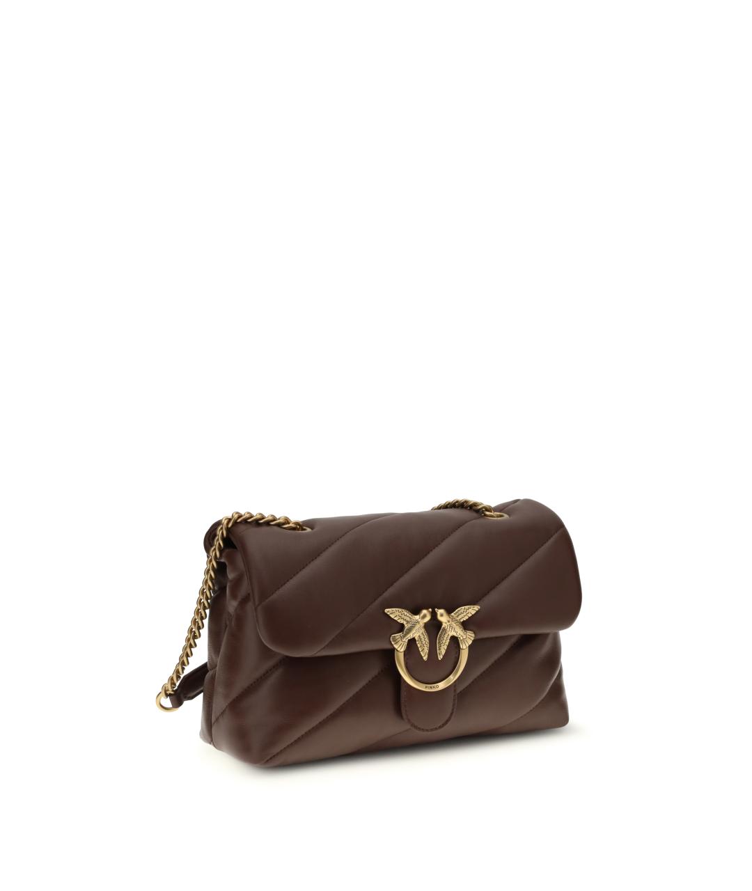 PINKO Бордовая кожаная сумка через плечо, фото 2