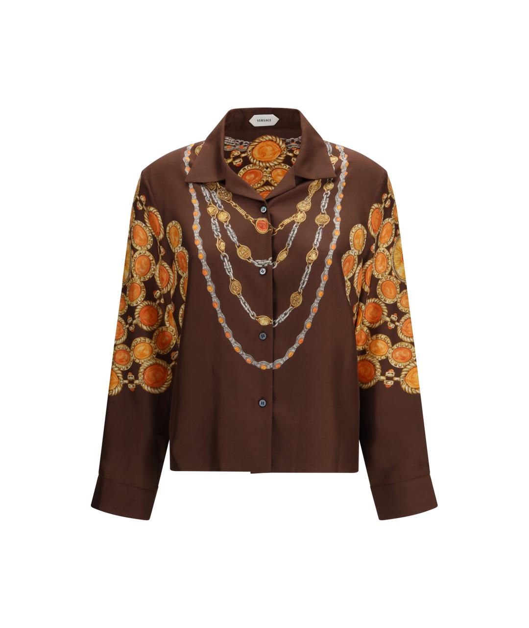 VERSACE Мульти шелковая рубашка, фото 1