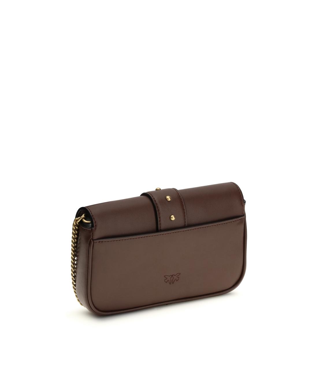 PINKO Бордовая кожаная сумка через плечо, фото 3