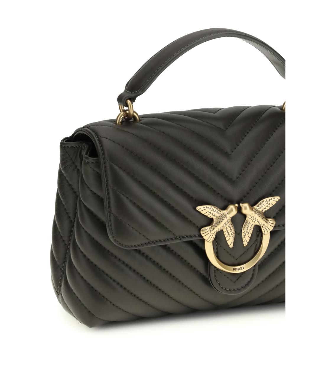 PINKO Зеленая кожаная сумка через плечо, фото 4