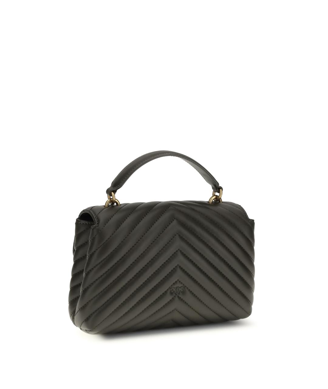 PINKO Зеленая кожаная сумка через плечо, фото 3