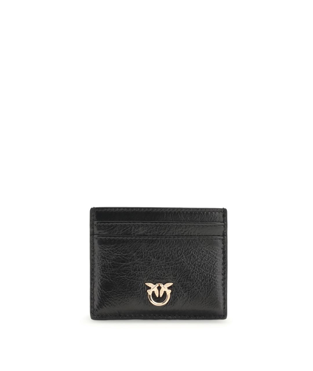 PINKO Черный кожаный кардхолдер, фото 1