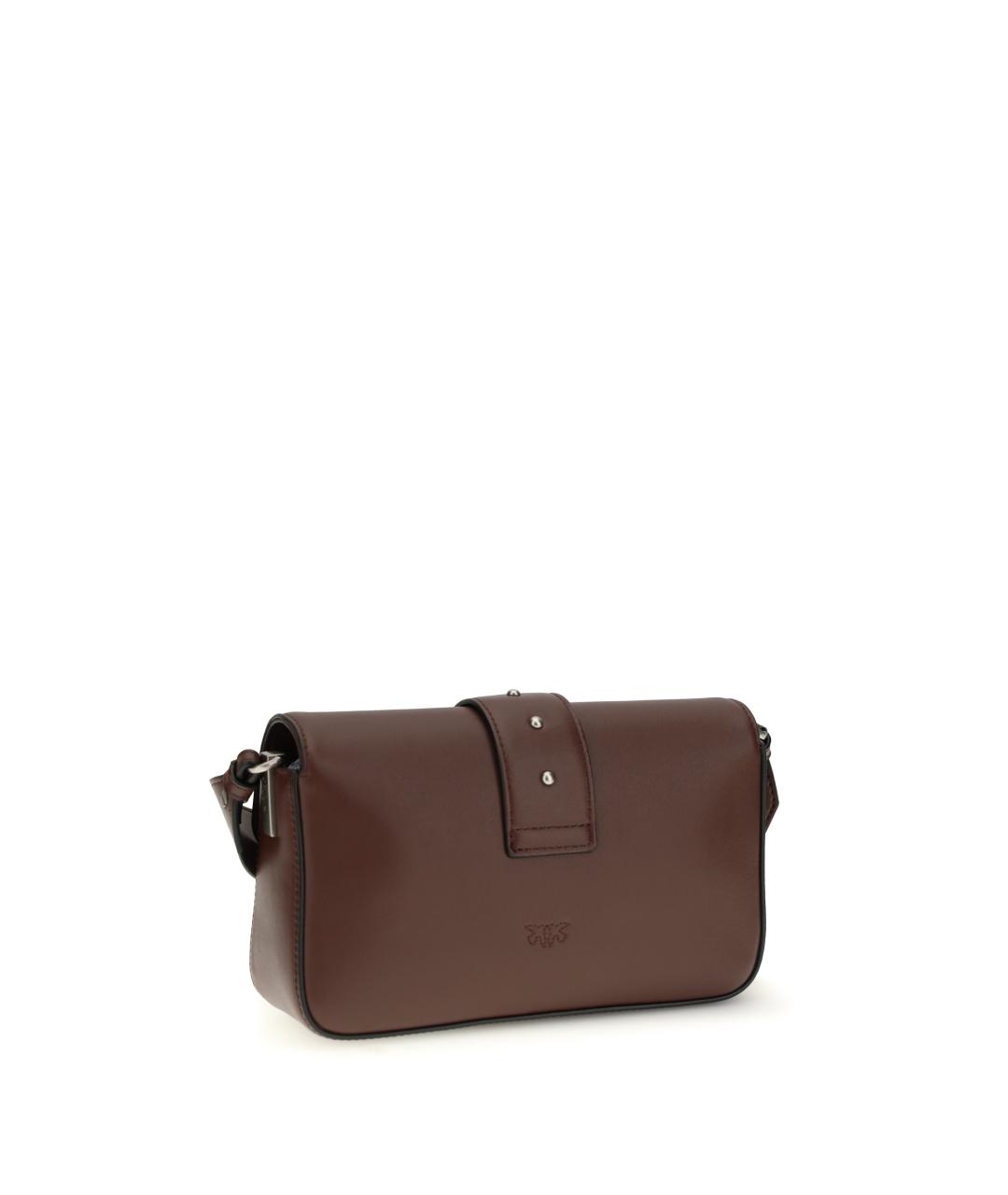 PINKO Бордовая кожаная сумка через плечо, фото 3