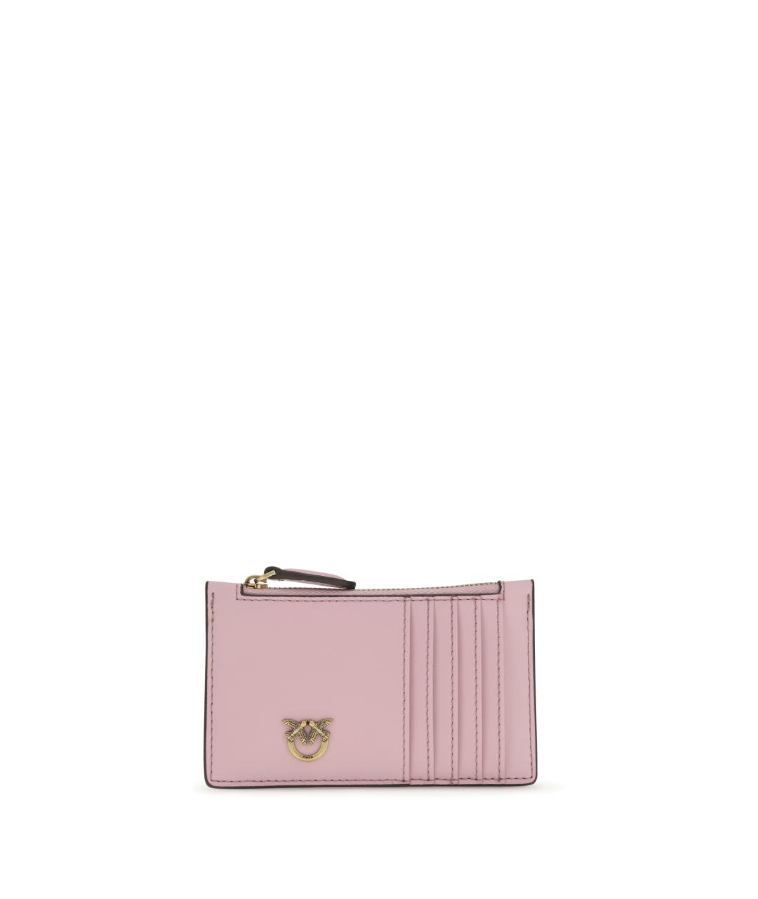 PINKO Розовый кожаный кардхолдер, фото 1